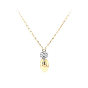 Beny Jewellery Náhrdelník se Zirkony z Kombinovaného Zlata