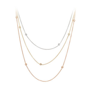 Beny Jewellery Náhrdelník se Zirkony z Kombinovaného Zlata