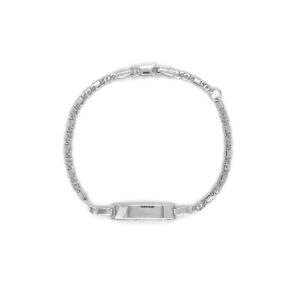 Beny Jewellery Dětský Náramek s Destičkou z Bílého Zlata