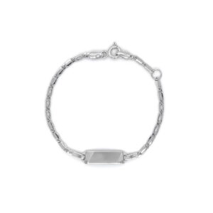 Beny Jewellery Dětský Náramek s Destičkou z Bílého Zlata