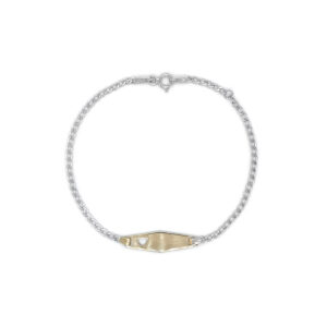 Beny Jewellery Dětský Náramek s Destičkou z Kombinovaného Zlata