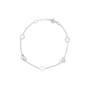 Beny Jewellery Řetízek z Bílého Zlata Srdíčky