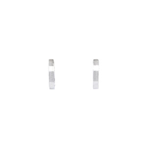 Beny Jewellery Náušnice z Bílého Zlata s Čistým a Moderním Designem