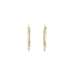 Beny Jewellery Kruhové Náušnice z Kombinovaného Zlata