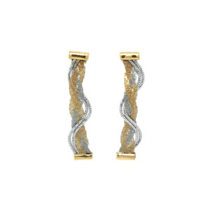 Beny Jewellery Visací Náušnice z Kombinovaného Zlata