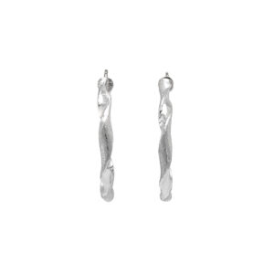 Beny Jewellery Kruhové Náušnice z Bílého Zlata