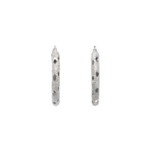 Beny Jewellery Kruhové Náušnice z Bílého Zlata