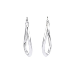 Beny Jewellery Kruhové Náušnice z Bílého Zlata