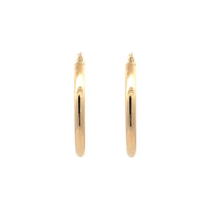 Beny Jewellery Elegantní Kruhové Náušnice ze Žlutého Zlata