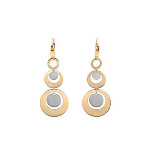 Beny Jewellery Visací Náušnice z Kombinovaného Zlata