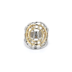 Beny Jewellery Prsten se Zirkony z Kombinovaného Zlata