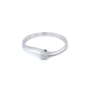 Beny Jewellery Zásnubní Prsten se Zirkonem z Bílého Zlata