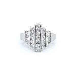 Beny Jewellery Prsten se Zirkony z Bílého Zlata