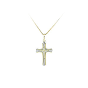 Beny Jewellery Přívěsek Kříž z Kombinovaného Zlata