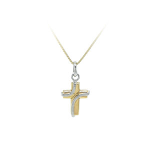 Beny Jewellery Přívěsek Kříž z Kombinovaného Zlata