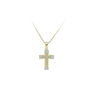 Beny Jewellery Přívěsek Kříž z Kombinovaného Zlata