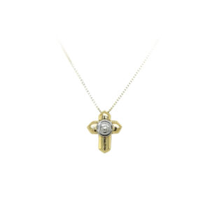 Beny Jewellery Přívěsek Kříž z Kombinovaného Zlata