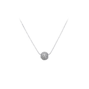 Beny Jewellery Přívěsek Kulíčka se Zirkony z Bílého Zlata