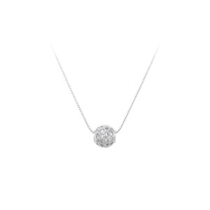 Beny Jewellery Přívěsek Kulíčka se Zirkony z Bílého Zlata