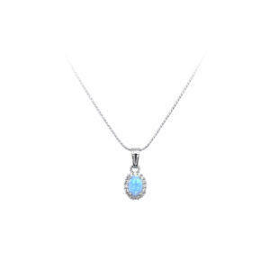 Beny Jewellery Přívěsek s Modrým Opálem a Zirkony