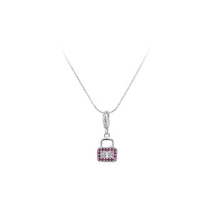 Beny Jewellery Přívěsek na Náramek Visací Zámek z Bílého Zlata