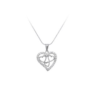 Beny Jewellery Přívěsek Srdce se Zirkony