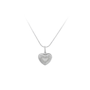 Beny Jewellery Přívěsek Srdce z Bílého Zlata