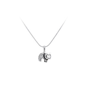 Beny Jewellery Přívěsek Slon se Zirkony z Bílého Zlata