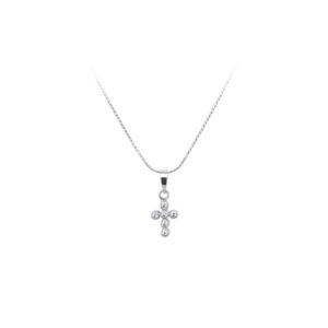 Beny Jewellery Kříž se Zirkony z Bílého Zlata