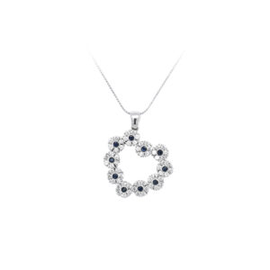 Beny Jewellery Přívěsek Srdce s Modrým Kamenem