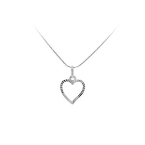 Beny Jewellery Přívěsek Srdce z Bílého Zlata