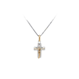 Beny Jewellery Přívěsek Kříž s Ježíšem Kristem z Kombinovaného Zlata