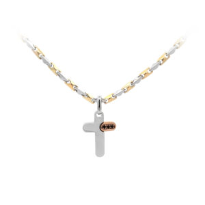 Beny Jewellery Přívěsek Kříž z Kombinovaného Zlata