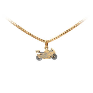 Beny Jewellery Přívěsek Motorka z Kombinovaného Zlata