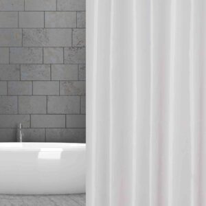 wela TEXTILNÍ SPRCHOVÝ ZÁVĚS BÍLÝ se závažím obšitý W00100 šířka x výška: 180 x 180