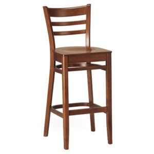 STYLE HOME Dřevěná barová židle Kali Potah: Bez potahu