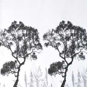 wela TEXTILNÍ SPRCHOVÝ ZÁVĚS STROMY se závažím obšitý W03391 šířka x výška: 120 x 180