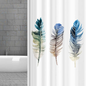 wela TEXTILNÍ SPRCHOVÝ ZÁVĚS PÍRKO se závažím obšitý W00004 šířka x výška: za 1 cm šířky (nastavte počet cm) x 180 cm výšky