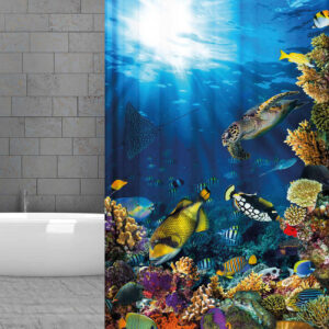 wela TEXTILNÍ SPRCHOVÝ ZÁVĚS MOŘE se závažím obšitý W00001 šířka x výška: 120 x 180