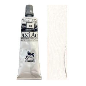 Akrylová barva MaxiAcril 60ml – 01 Bílá titanová