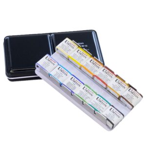 Akvarelové barvy Umton sada 12 ks v kovové kazetě