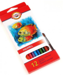 Akvarelové pastelky Koh-i-noor 3716 Ryby 12ks