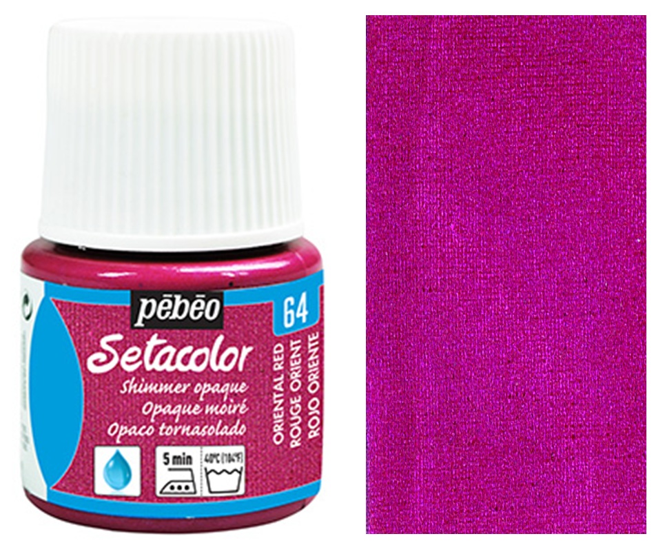 Barva na textil Setacolor 45 ml – 64 orientální červeň lesklá