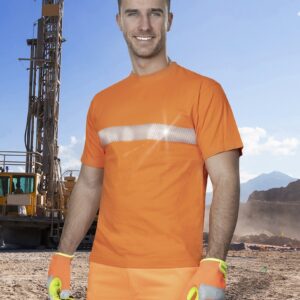Tričko ARDON®XAVER s reflex. pruhem oranžová 2XL