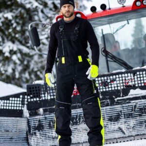 Zimní kalhoty s laclem ARDON®NEON černo-žlutá 2XL