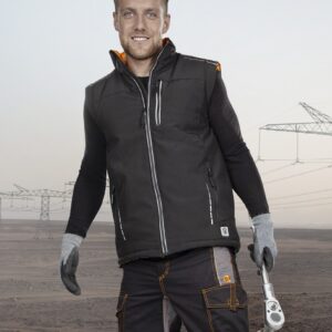 Zimní softshellová vesta ARDON®VISION černo-oranžová – DOPRODEJ M