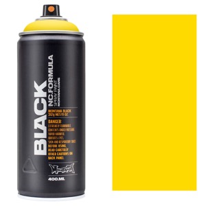 Barva ve spreji Montana black 400ml – P1000 Power yellow