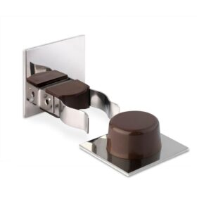 Zarážka dveří odklápěcí s fixací pohybu – hnědá