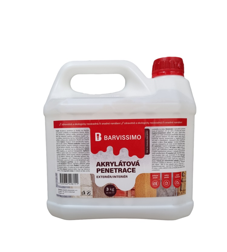 Akrylátová penetrace Barvissimo 3 kg