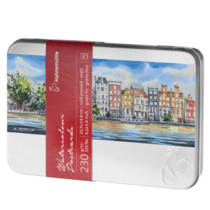 Akvarelové pohlednice HHM cold pressed A6 v kovové krabičce